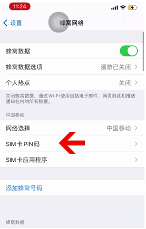 大涌镇苹果14维修网分享如何给iPhone14的SIM卡设置密码 