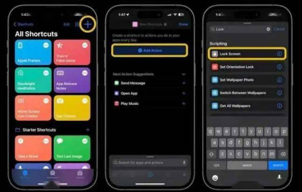 大涌镇苹果14锁屏维修店分享iPhone14升级iOS16.4后如何创建锁屏快捷方式 