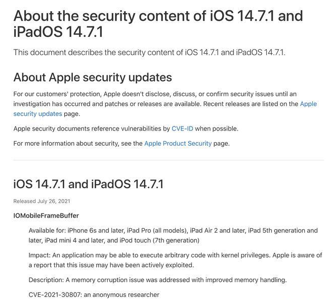 大涌镇苹果手机维修分享iOS 14.7.1 正式版更新内容及升级方法 